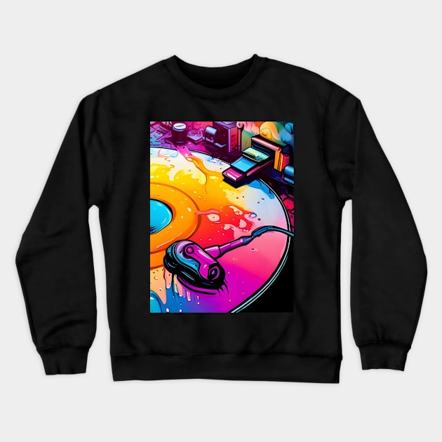 Turntable Crewneck Sweatshirt by mdr design